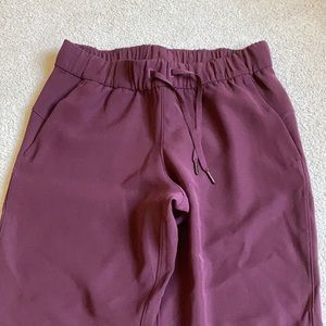 Maroon/wine colored lululemon joggers